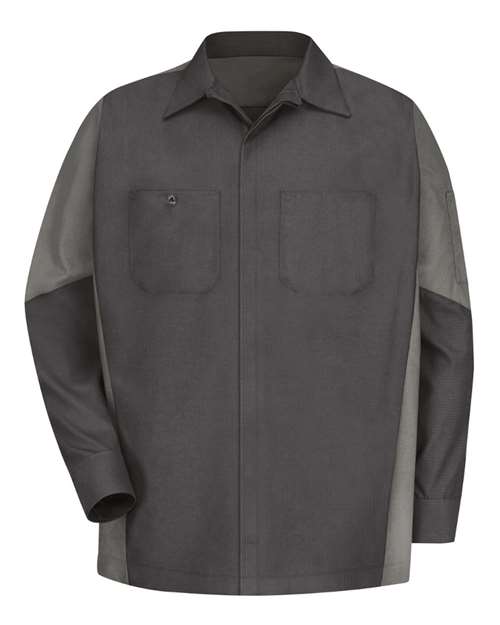 Red Kap Men's Long Sleeve Automotive Crew Shirt - SY10