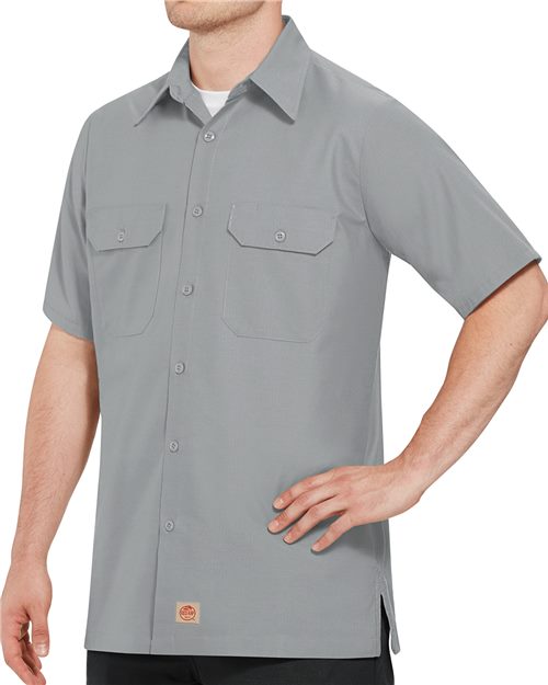Red Kap Men's Ripstop Short Sleeve Work Shirt - SY60