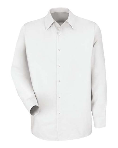 Red Kap Men's Specialized Pocketless Poplin Long Sleeve Work Shirt - SP16