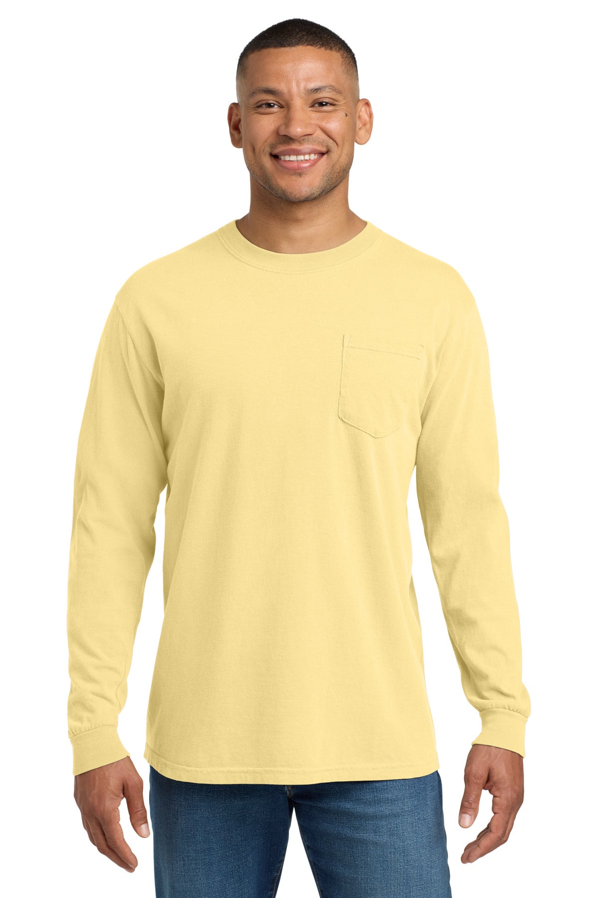 COMFORT COLORS  Heavyweight Ring Spun Long Sleeve Pocket Tee. 4410
