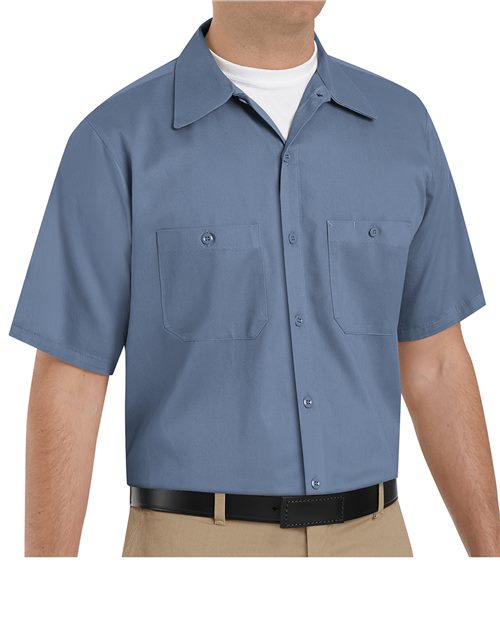 Red Kap Men's Tall Cotton Short Sleeve Uniform Shirt - SC40T
