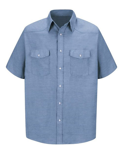 Red Kap Men's Tall Deluxe Western Style Short Sleeve Shirt - SC24T