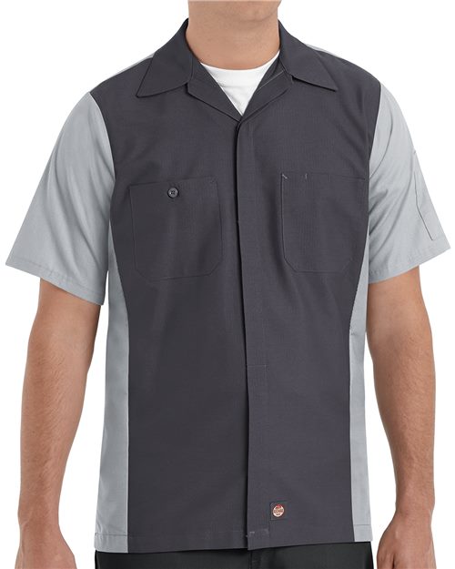 Red Kap Men's Tall Short Sleeve Automotive Crew Shirt - SY20T