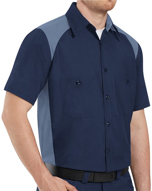 Red Kap Men's Tall Short Sleeve Motorsports Shirt - SP28T