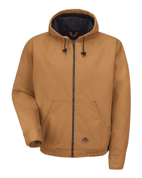 Red Kap Men's Blended Duck Zip-Front Hooded Jacket - JD20