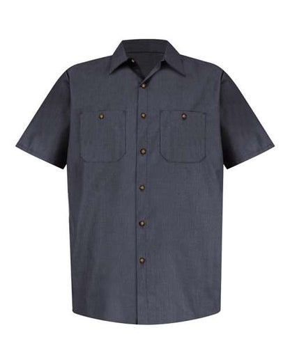 Red Kap Men's Industrial Short Sleeve Work Shirt - SP24