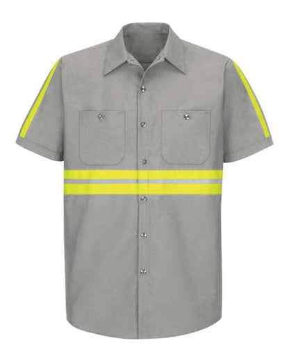 Red Kap Men's Enhanced Visibility Industrial Work Shirt - SP24E