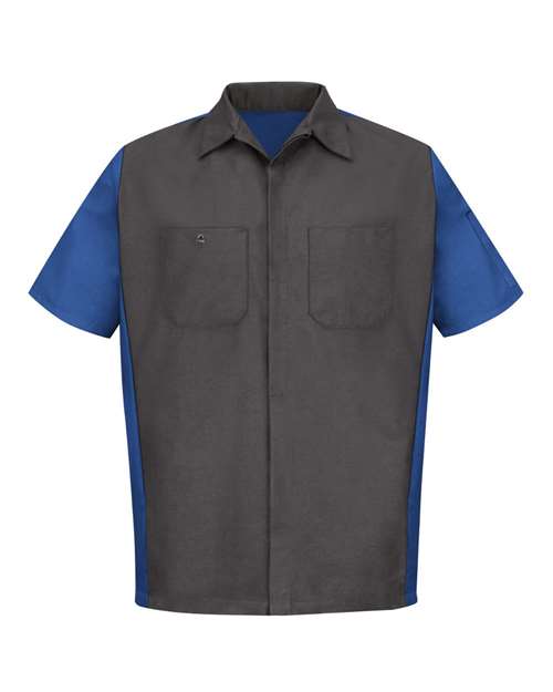 Red Kap Men's Tall Short Sleeve Automotive Crew Shirt - SY20T