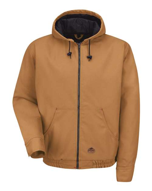 Red Kap Men's Blended Duck Zip-Front Hooded Jacket - JD20