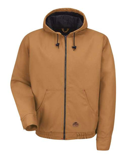 Red Kap Men's Blended Duck Zip-Front Hooded Jacket - JD20