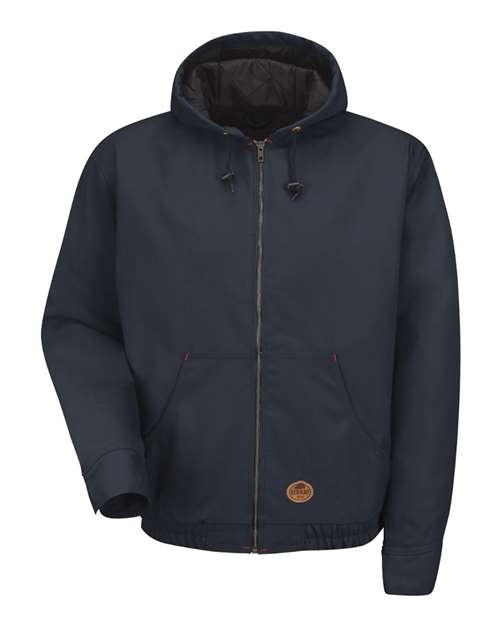 Red Kap Men's Blended Duck Zip-Front Hooded Jacket - JD20