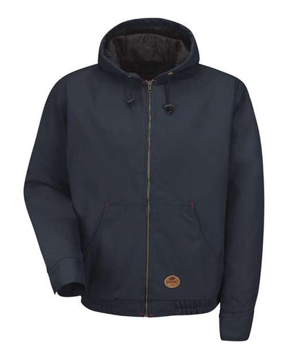 Red Kap Men's Blended Duck Zip-Front Hooded Jacket - JD20