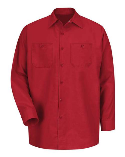 Red Kap Men's Tall Industrial Long Sleeve Work Shirt - SP14T