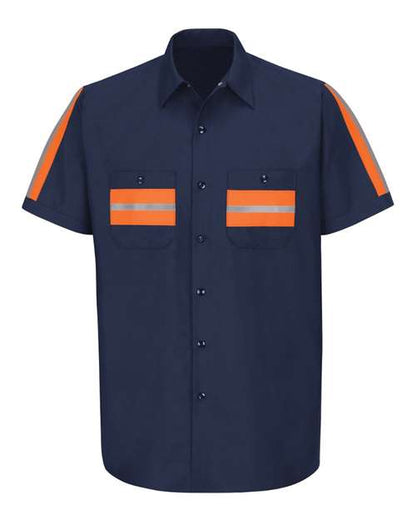Red Kap Men's Enhanced Visibility Industrial Work Shirt - SP24E