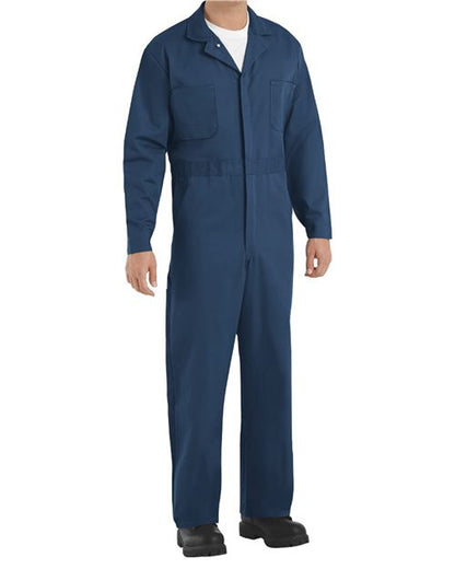 Red Kap Men's Extended Sizes Button-Front Cotton Coveral - CC16EXT