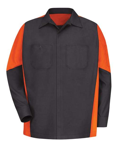 Red Kap Men's Long Sleeve Automotive Crew Shirt - SY10