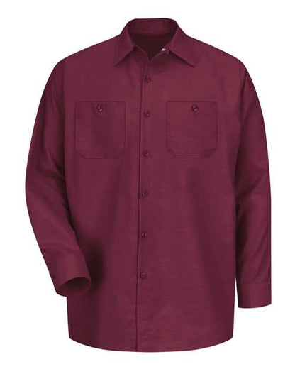 Red Kap Men's Tall Industrial Long Sleeve Work Shirt - SP14T