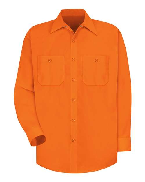 Red Kap Men's Tall Enhanced Visibility Long Sleeve Work Shirt - SS14T