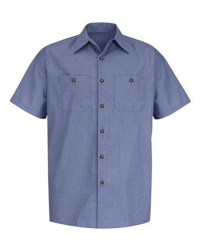 Red Kap Men's Industrial Short Sleeve Work Shirt - SP24