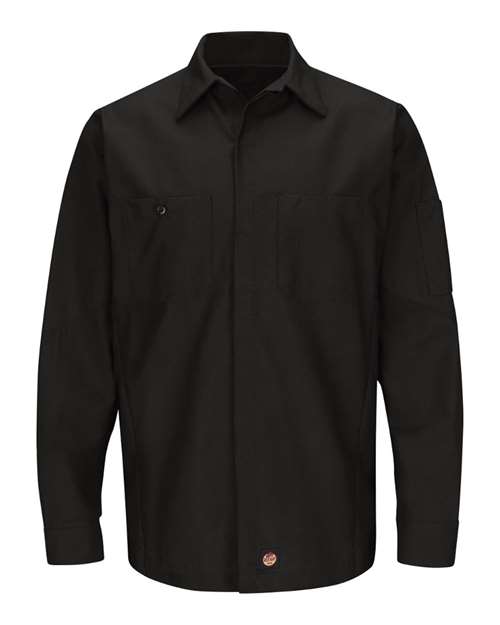 Red Kap Men's Long Sleeve Automotive Crew Shirt - SY10