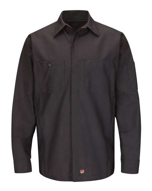 Red Kap Men's Long Sleeve Automotive Crew Shirt - SY10