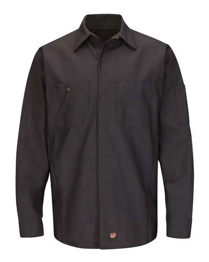 Red Kap Men's Long Sleeve Automotive Crew Shirt - SY10