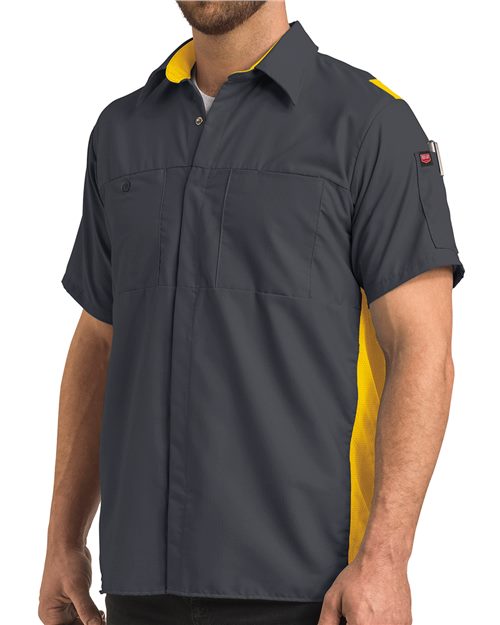 Red Kap Men's Performance Plus Short Sleeve Shirt With Oilblok Technology - SY42