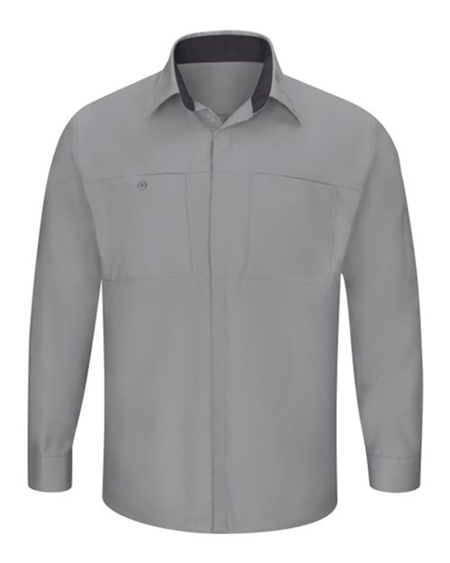 Red Kap Men's Performance Plus Long Sleeve Shirt with OilBlok Technology - SY32