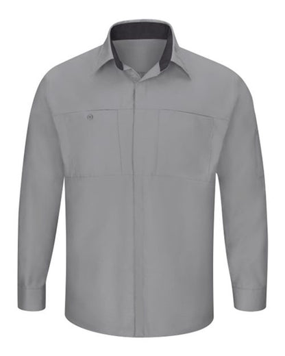 Red Kap Men's Performance Plus Long Sleeve Shirt with OilBlok Technology - SY32