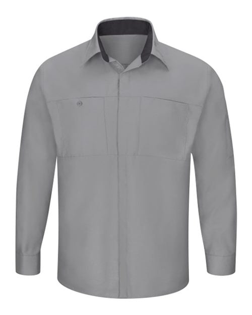 Red Kap Men's Tall Performance Plus Long Sleeve Shirt with OilBlok Technology - SY32T