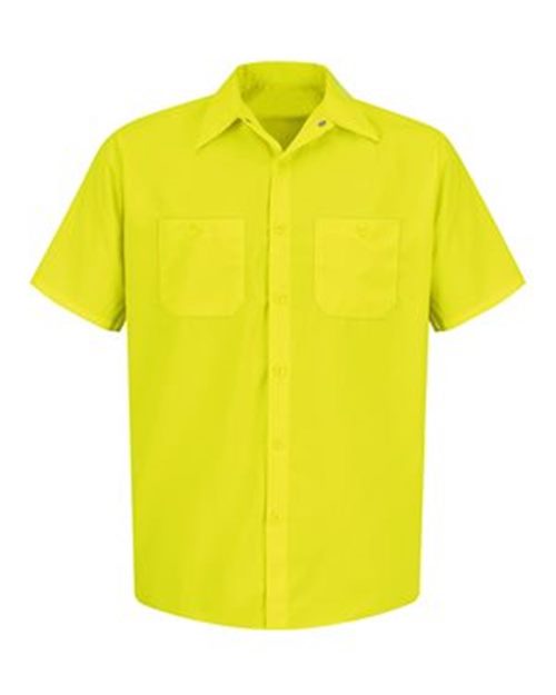 Red Kap Men's Tall Enhanced Visibility Short Sleeve Work Shirt - SS24T