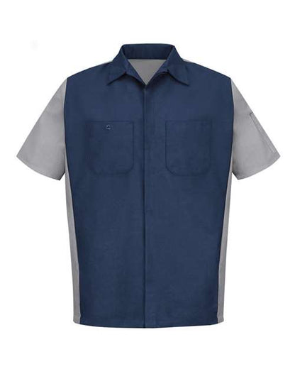 Red Kap Men's Tall Short Sleeve Automotive Crew Shirt - SY20T