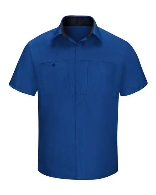 Red Kap Men's Performance Plus Short Sleeve Shirt With Oilblok Technology - SY42