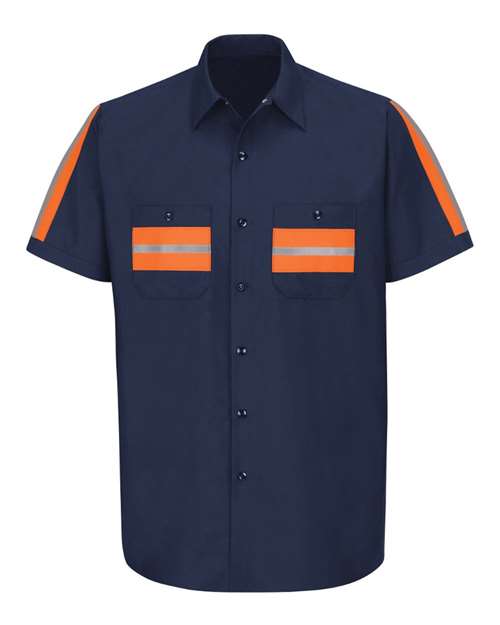 Red Kap Men's Tall Enhanced Visibility Industrial Work Shirt - SP24ET