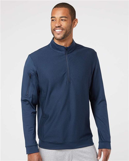 Adidas Men's Textured Quarter-Zip Pullover - A295
