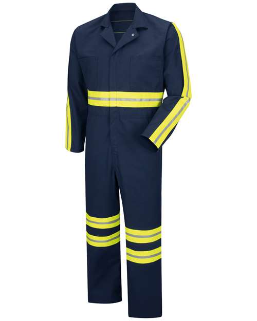 Red Kap Men's Tall Enhanced Visibility Action Back Coverall - CT10ENT