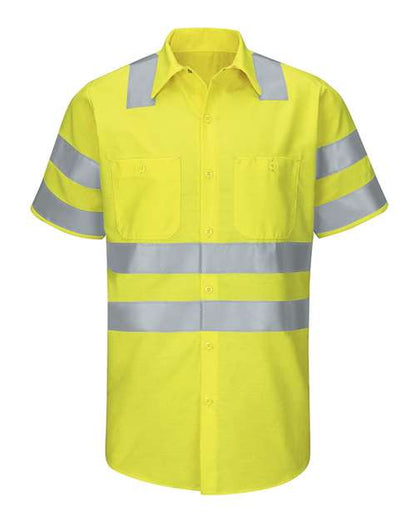 Red Kap Men's Tall Enhanced & Hi-Visibility Work Shirt - SY24T