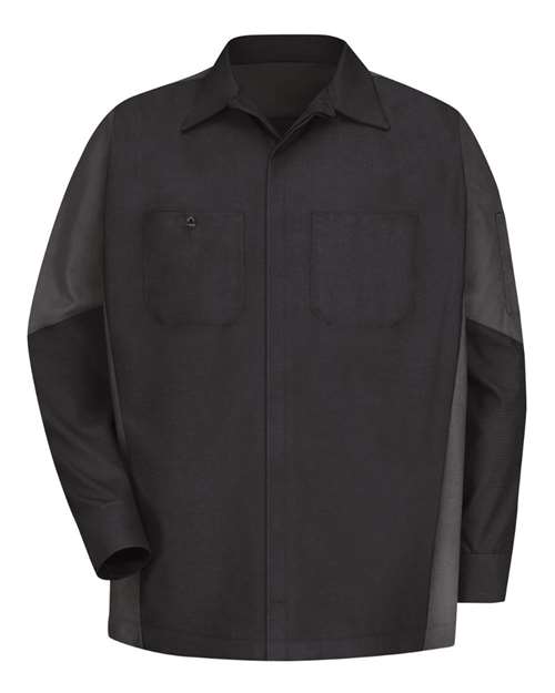 Red Kap Men's Tall Long Sleeve Automotive Crew Shirt - SY10T