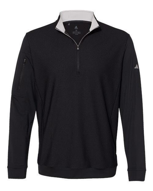 Adidas Men's Textured Quarter-Zip Pullover - A295