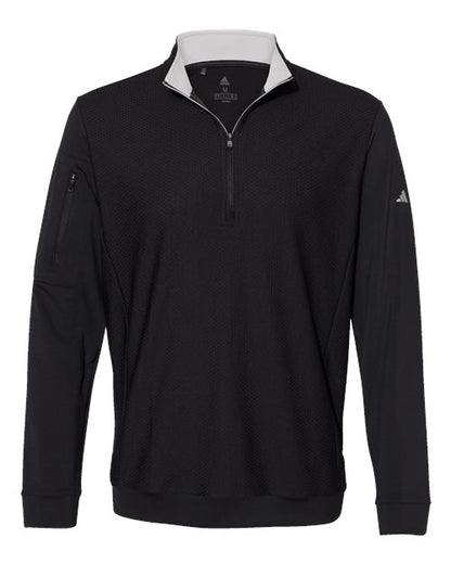 Adidas Men's Textured Quarter-Zip Pullover - A295