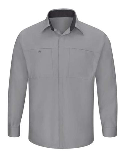 Red Kap Men's Performance Plus Long Sleeve Shirt with OilBlok Technology - SY32