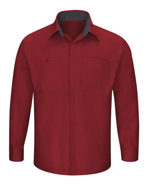 Red Kap Men's Performance Plus Long Sleeve Shirt with OilBlok Technology - SY32