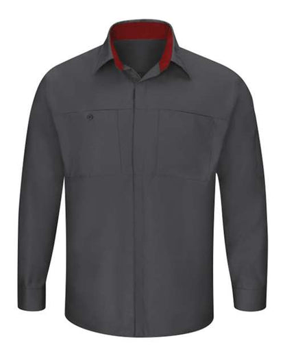 Red Kap Men's Performance Plus Long Sleeve Shirt with OilBlok Technology - SY32