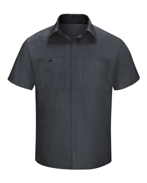 Red Kap Men's Tall Performance Plus Short Sleeve Shirt with Oilblok Technology - SY42T