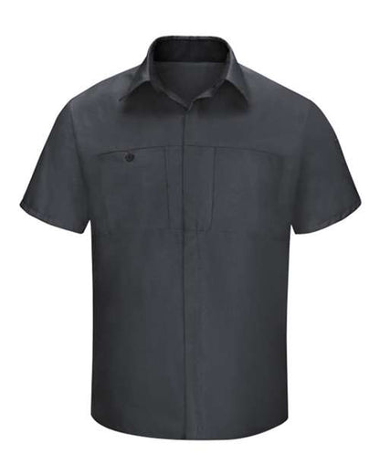 Red Kap Men's Tall Performance Plus Short Sleeve Shirt with Oilblok Technology - SY42T