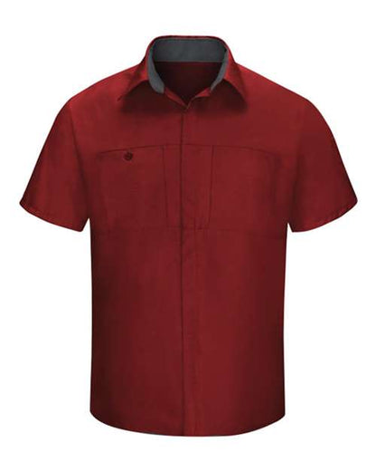 Red Kap Men's Tall Performance Plus Short Sleeve Shirt with Oilblok Technology - SY42T