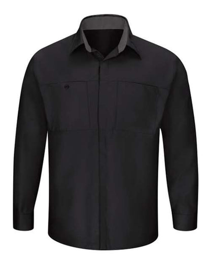 Red Kap Men's Tall Performance Plus Long Sleeve Shirt with OilBlok Technology - SY32T