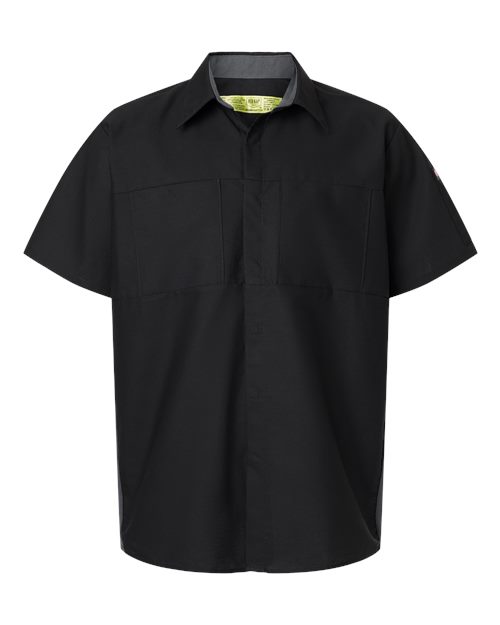 Red Kap Men's Performance Plus Short Sleeve Shirt With Oilblok Technology - SY42