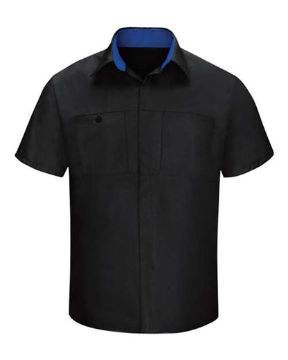 Red Kap Men's Performance Plus Short Sleeve Shirt With Oilblok Technology - SY42