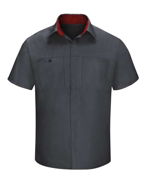 Red Kap Men's Performance Plus Short Sleeve Shirt With Oilblok Technology - SY42